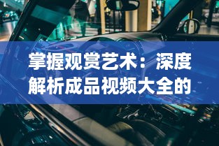 掌握观赏艺术：深度解析成品视频大全的观视频技巧及欣赏之道 v8.0.7下载