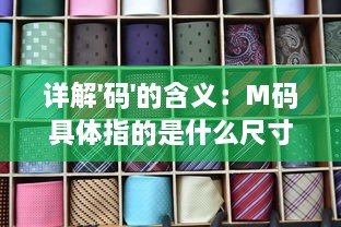 详解'码'的含义：M码具体指的是什么尺寸，如何准确理解并选择合适的M码服装 v9.9.9下载