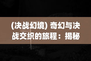 (决战幻境) 奇幻与决战交织的旅程：揭秘揭秘史诗级暗黑冒险之决战幻城