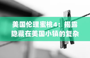 美国伦理蜜桃4：揭露隐藏在美国小镇的复杂人性和激烈情感的深度剖析 v6.1.1下载