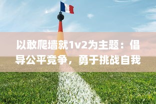 以敢爬墙就1v2为主题：倡导公平竞争，勇于挑战自我，敢于面对困难的青少年精神风貌述评