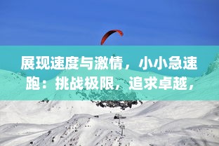 展现速度与激情，小小急速跑：挑战极限，追求卓越，迸发出无限活力