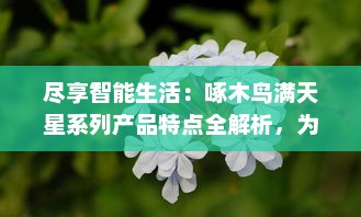 尽享智能生活：啄木鸟满天星系列产品特点全解析，为你的生活增添无尽灵动魅力