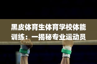 黑皮体育生体育学校体能训练：一揭秘专业运动员的精细力量构建与耐力提升策略 v4.3.4下载