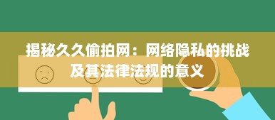 揭秘久久偷拍网：网络隐私的挑战及其法律法规的意义