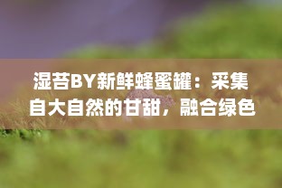 湿苔BY新鲜蜂蜜罐：采集自大自然的甘甜，融合绿色生态与健康美味的完美选择 v8.0.5下载