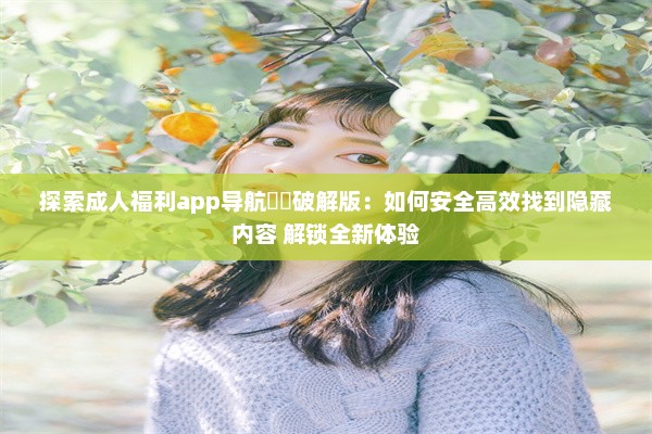 探索成人福利app导航㊙️破解版：如何安全高效找到隐藏内容 解锁全新体验