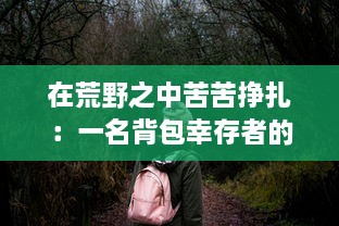 在荒野之中苦苦挣扎：一名背包幸存者的生存策略与心路历程纪实