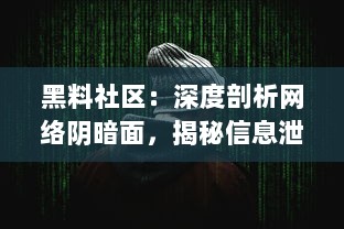 黑料社区：深度剖析网络阴暗面，揭秘信息泄露、欺诈和黑市交易的秘密世界